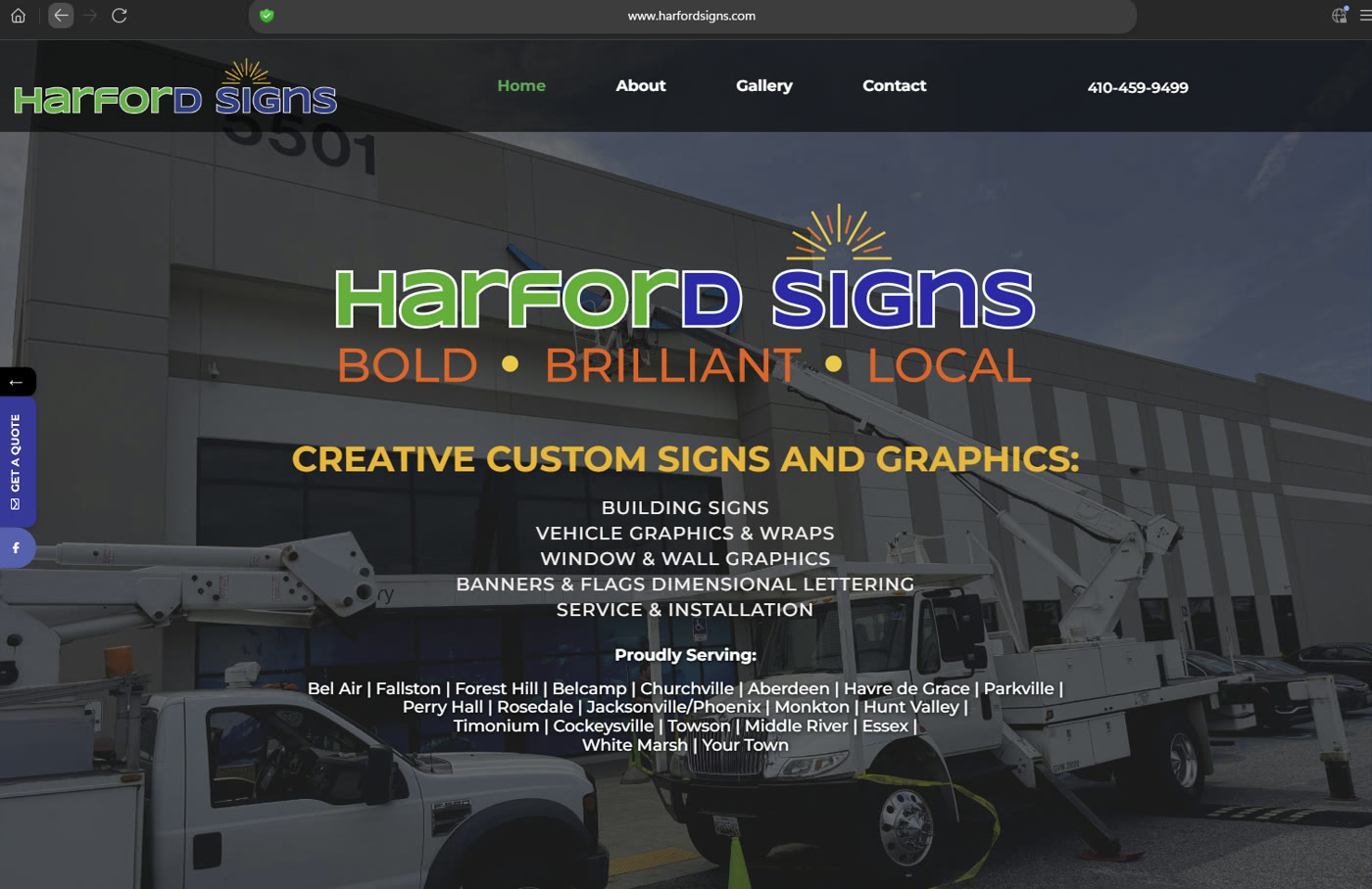 Harford Signs website