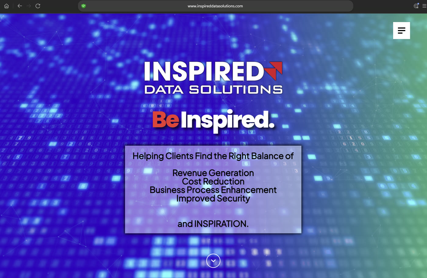 Inspired Data Solutions website